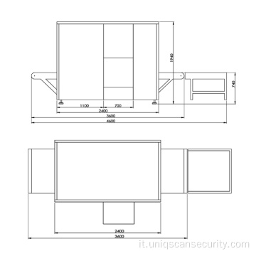 Macchina per scanner per screening della macchina a raggi X SF100100